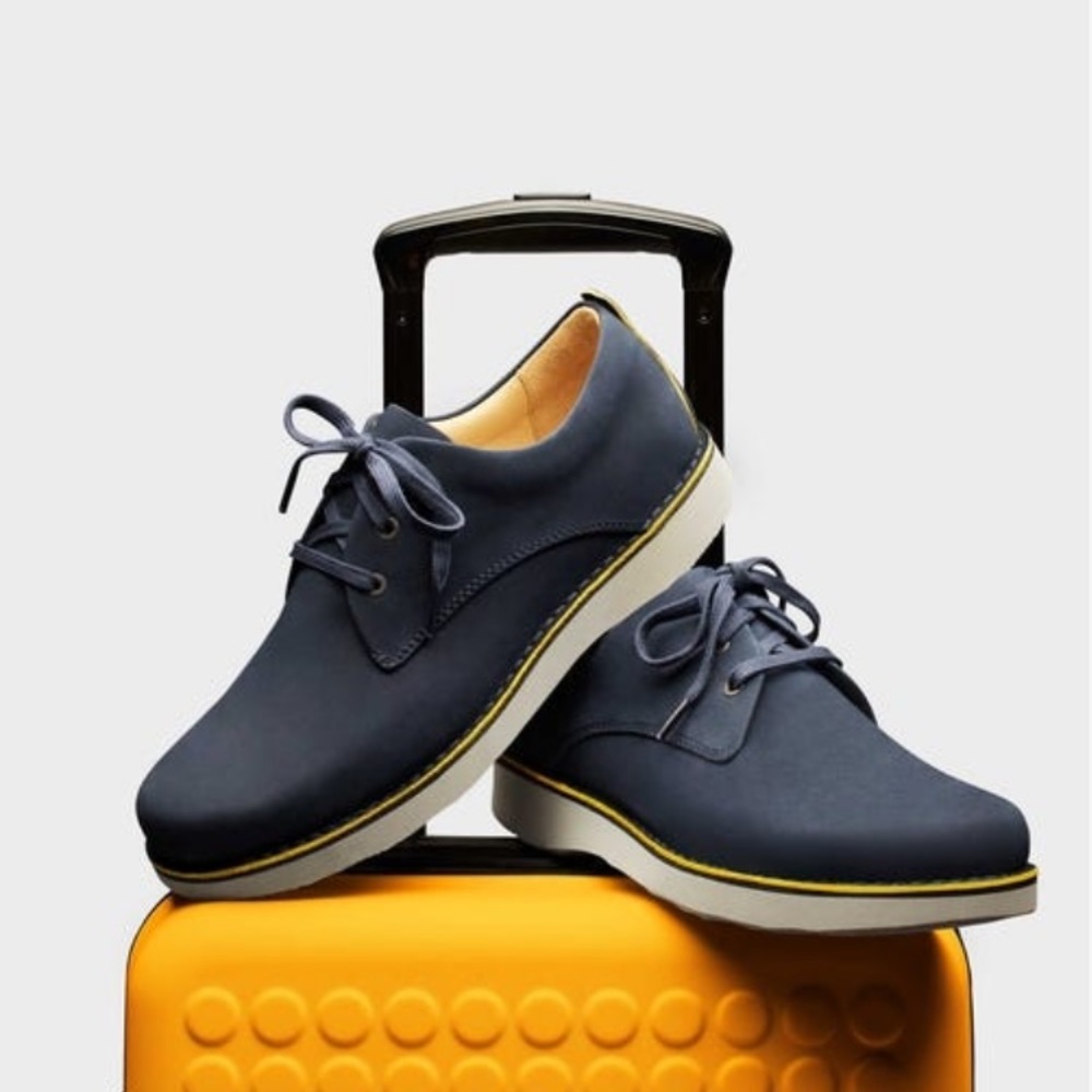 🌟3X HP🌟Samuel Hubbard Navy Nubuck Oxfords